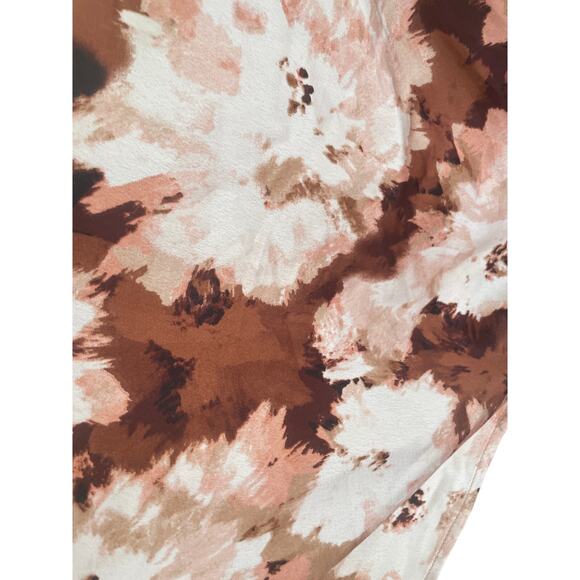 NY & Co. BLOUSE BATWING SLEEVES BROWN CREAM SZ XXL V NECK RUFFLE AESTHETIC CORE - Picture 14 of 16